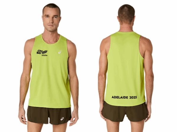 ASICS SILVER SINGLET NEON LIME